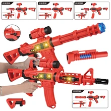 DIY магнитные строительные блоки игрушечный пистолет звуковой светильник музыкальное оружие сборка игрушка головоломка пистолет со светодиодный мигающий светильник s