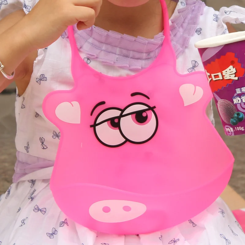 100% Silica Gel Design Cartoon Baby Bibs Waterproof Feeding Top Quality Unisex Baberos Bebes Adjustable Babetes Stuff 2019 | Детская