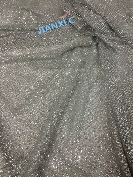 

on sale african tulle lace fabric CiCi-92716 french net lace fabric with glued glitter