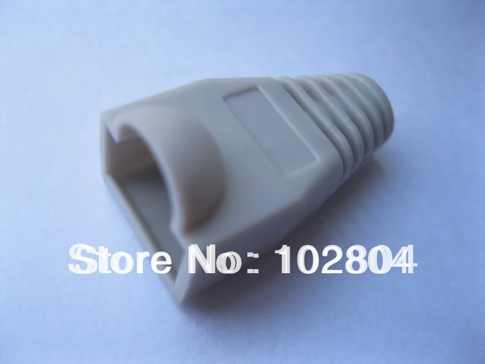 

50 pcs CAT5 CAT6 RJ45 8P8C Modular Plug Connector End Boot Cap Grey Color
