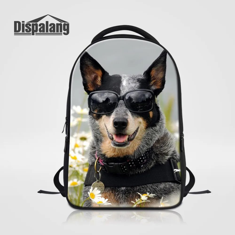 Dispalang Men Women Laptop Backpack Large Capacity School Bag Dog Print