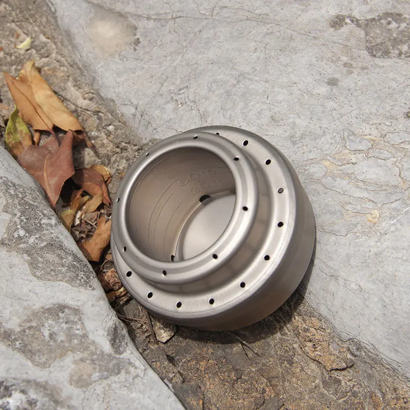 Ultralight Titanium Burner Camping Outdoor Picnic 50g Ti Alcohol Stove 3