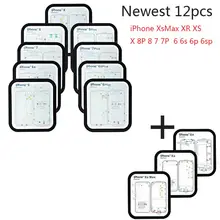 12 шт. Профессиональный направляющий коврик для iPhone XsMax XR XS X 8P 8 7P 6 6s 6p 6s p Магнитный винт Хранитель диаграмма коврик для ремонта телефона инструменты