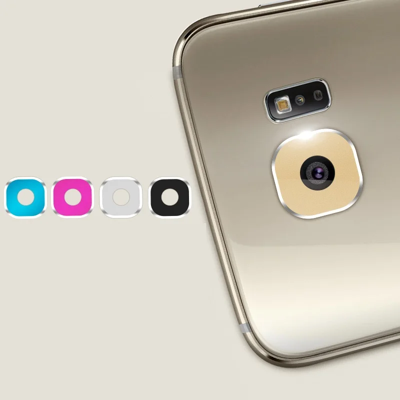 

TOP quality Rear Camera Lens Metal Protective Ring Guard Cover Protector for Samsung Galaxy S6/S6 Edge Lens Protection NEW