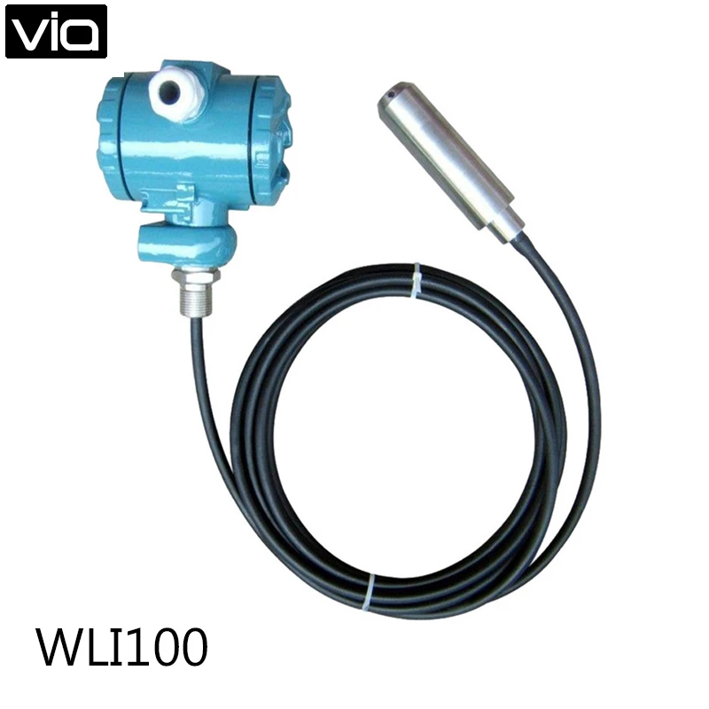 Detector de sensor de nivel de agua Transmisor de presión para agua 0-2m aceite gas 12‑32V DC 4‑20mA Transmisor de nivel de líquido Cable de 5 m 