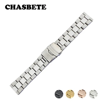 

22mm Stainless Steel Watch Band for Asus ZenWatch 1 2 Men WI500Q WI501Q Metal Strap Wrist Loop Belt Bracelet Black Silver + Pin