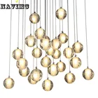 Meteor  Shower 26 Lights Bubble Crystal Ball LED Pendant Lights for Dining Room Kitchen Hotel Hall Pendant Hanging Lamp