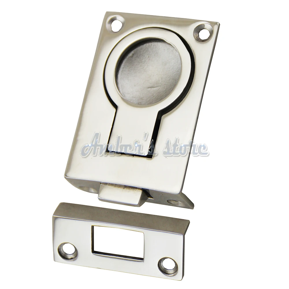 2pcs 316 Marine Stainless Steel Marine Boat Pull Ring Latch Flush Ring
