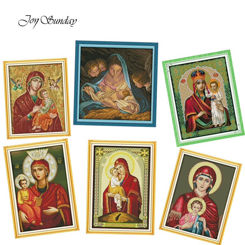 Набор для вышивки крестом Joy Sunday крестиком из серии Holy mother and son 11CT 14CT Вышивальная