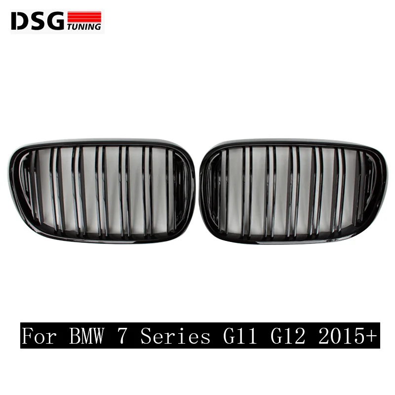 Пара ABS черный глянец гонки решетки для BMW 7 серии G11 G12 - Цвет: 2-slats gloss black