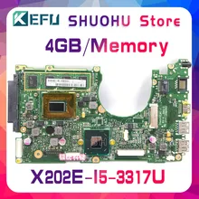 KEFU For ASUS I5-3317U 4G/Memory X202E X201E S200E X201EP laptop motherboard tested 100% work original mainboard KEFU For ASUS I5-3317U 4G/Memory X202E X201E S200E X201EP laptop motherboard tested 100% work original mainboard