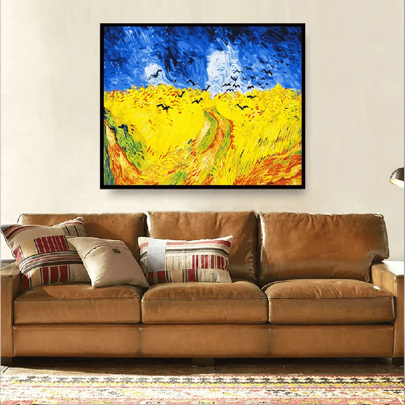 

Van Gogh Crow's wheat field diy painting by numbers art paint decorative landscape adult Impressionism acrylic paint by numbers