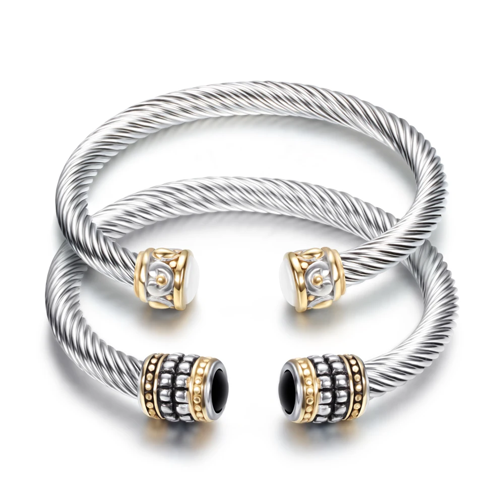 

Bracelet Multi Twisted Cable Wire Bangle Vintage Fashion Bangles Free Ship Unique Designer Brand Christmas Cuff Bracelets