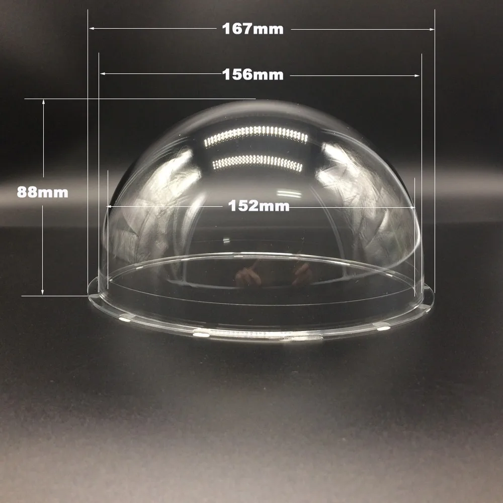 6 дюймов 167x88 мм акриловый Крытый/Открытый высокоскоростной CCTV прозрачный корпус купольная крышка прозрачный чехол для камеры видеонаблюдения