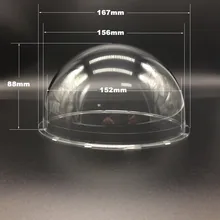 6 дюймов 167x88 мм акриловый Крытый/Открытый высокоскоростной CCTV прозрачный корпус купольная крышка прозрачный чехол для камеры видеонаблюдения