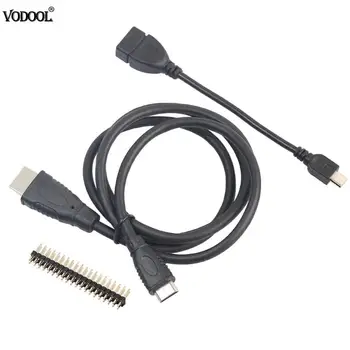 

3 in 1 Kit Mini HDMI to HDMI+Micro USB+GPIO Header for Raspberry Pi Zero W