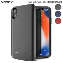 XGODY 6000 мАч чехол для зарядного устройства для Apple iphone XR XSMAX тонкий умный чехол для внешнего аккумулятора защитный чехол для iphone XR XSMAX