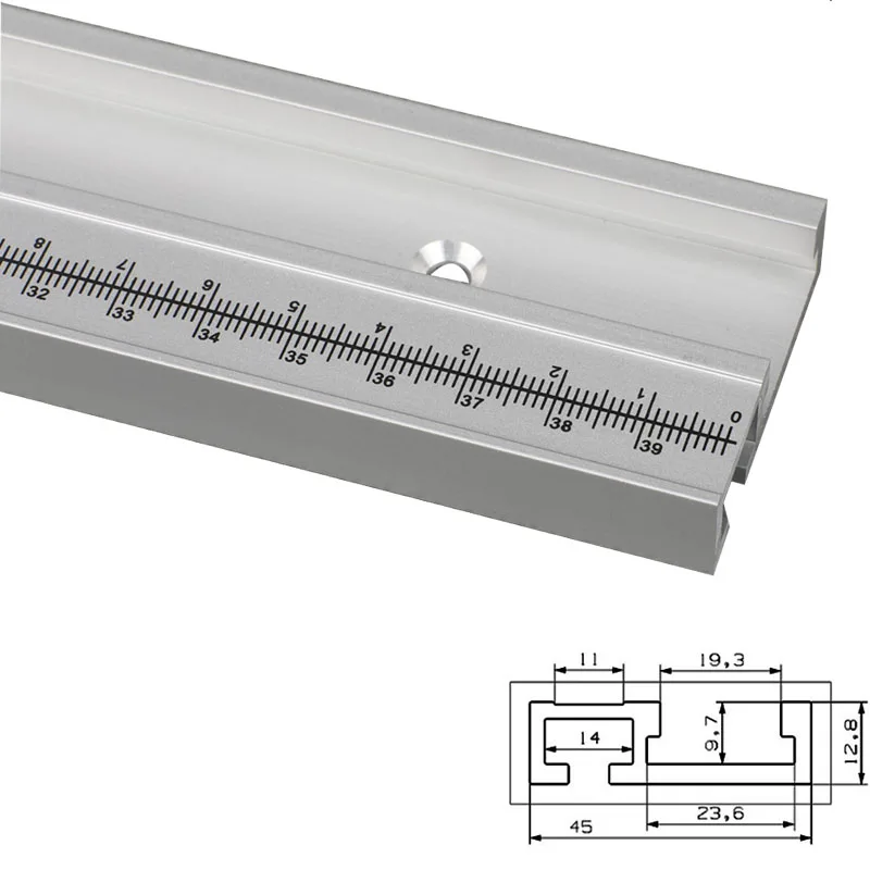 30/45 модель алюминиевого сплава направляющая для резки стоп t-треков алюминиевый паз направляющая для резки джиг приспособление Деревообработка DIY инструмент