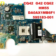 Для HP G42 G62 CQ42 CA62 ноутбук motherboardHM55 DA0AX1MB6F1 595183-001C испытанное хорошее