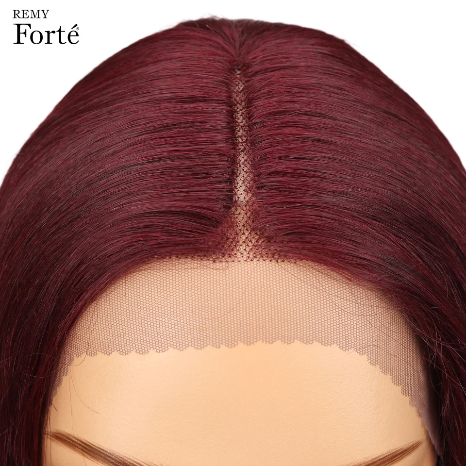 Remy Forte Lace Front Human Hair Wigs Straight Human Hair Wig 100% Brazilian Remy Colored Lace Long Bobo Wigs For Women