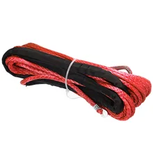 Cheap New Arrivals 1/4'' x 50' 15m*6mm 7000lbs Red Winch Rope Synthetic Cable Line With Hook for ATV UTV Off-Road Cheap New Arrivals 1/4'' x 50' 15m*6mm 7000lbs Red Winch Rope Synthetic Cable Line With Hook for ATV UTV Off-Road