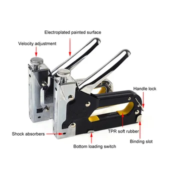 

Hot 3 in 1 Manual Stapler Nail Stapling Machine with Nails for Woodworking Heavy Duty PLD