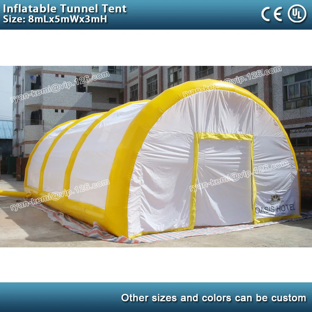 8mLx5mWx3mH PVC tarpaulin inflatable tunnel tent