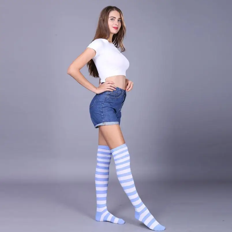 New Arrival Women Socks Sexy Thigh High Over The Knee Socks Long High Quality Fabulous Elastic Breathable Sock Sokken Meias#W