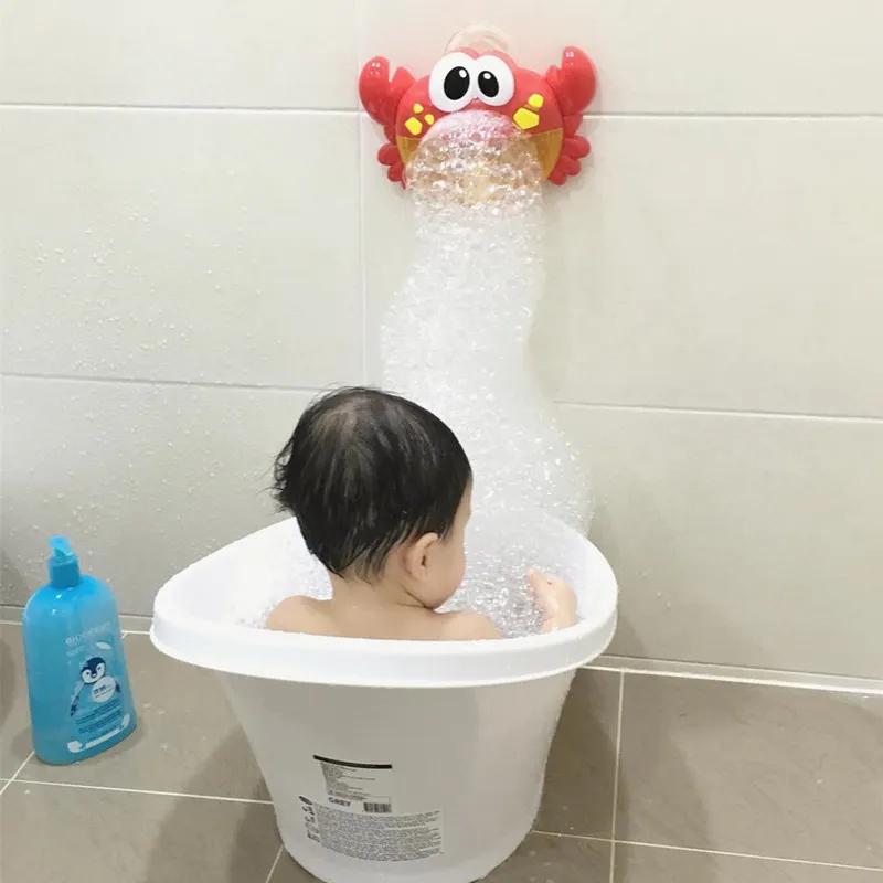 

New Creative Cute Crabs Bubble Maker Bath Toy Music Bubble Maker Swimming Funny Play Bath Tool For Children Kids