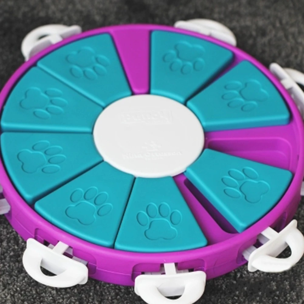 Игрушка-головоломка для кормления собак, устройство для медленного кормления собак, антиприхлебное устройство против захлебывания, здоровое, прочное, АБС-пластик, миска для еды, диск для дрессировки собак