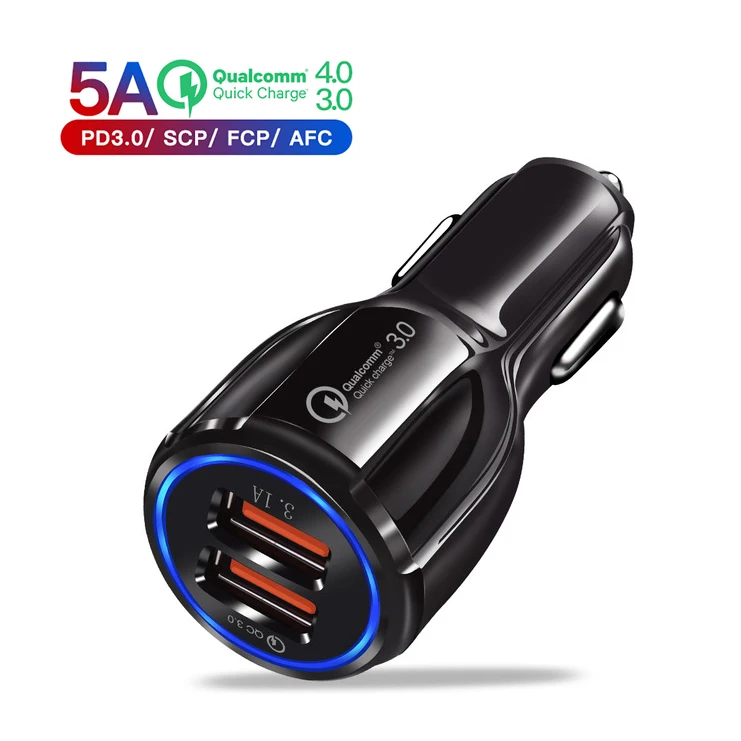 12 V для быстрой зарядки qc3.0 зарядных порта USB автомобиля Зарядное устройство TF Micro