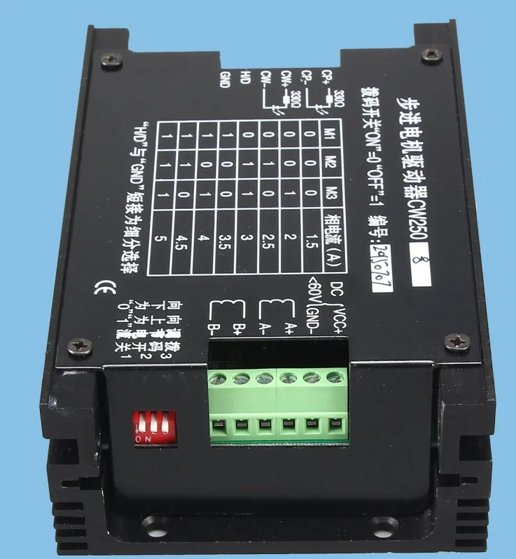 CW250 Драйвер шагового двигателя 20-60VDC 5A для nema23 nema34 шаговый двигатель гравировальный