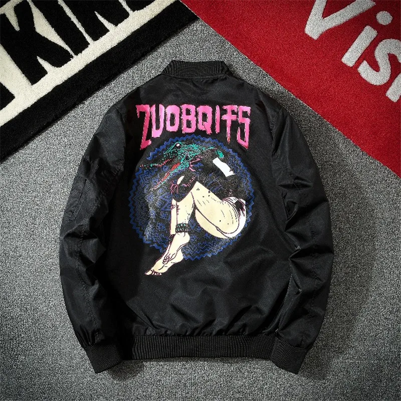 Bomber Jacket Men New Fashion print Baseball Jacket Casual Zipper Jacket Windbreaker Coat Hip Hop Streetwear 2019 Autumn New Bomber Jacket Men New Fashion print Baseball Jacket Casual Zipper Jacket Windbreaker Coat Hip Hop Streetwear 2019 Autumn New