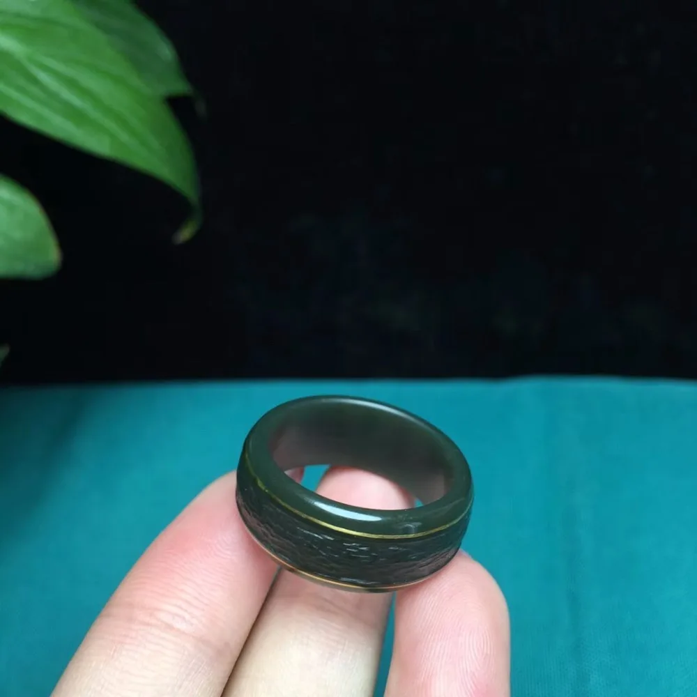 J35# хотанский нефритовый кольцо, нефрит теплый и нежный