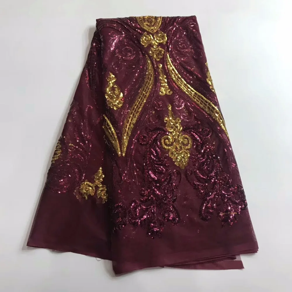 

Newarrival tulle mesh with sequins net tulle lace fabric 2018 beautiful sewing material for women long dresses Nice! jym145