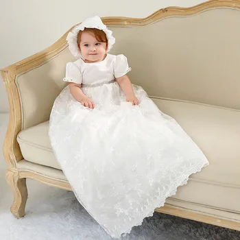 

Newborn Baby Christening Dress Girl Toddler Baptism Gown Clothing