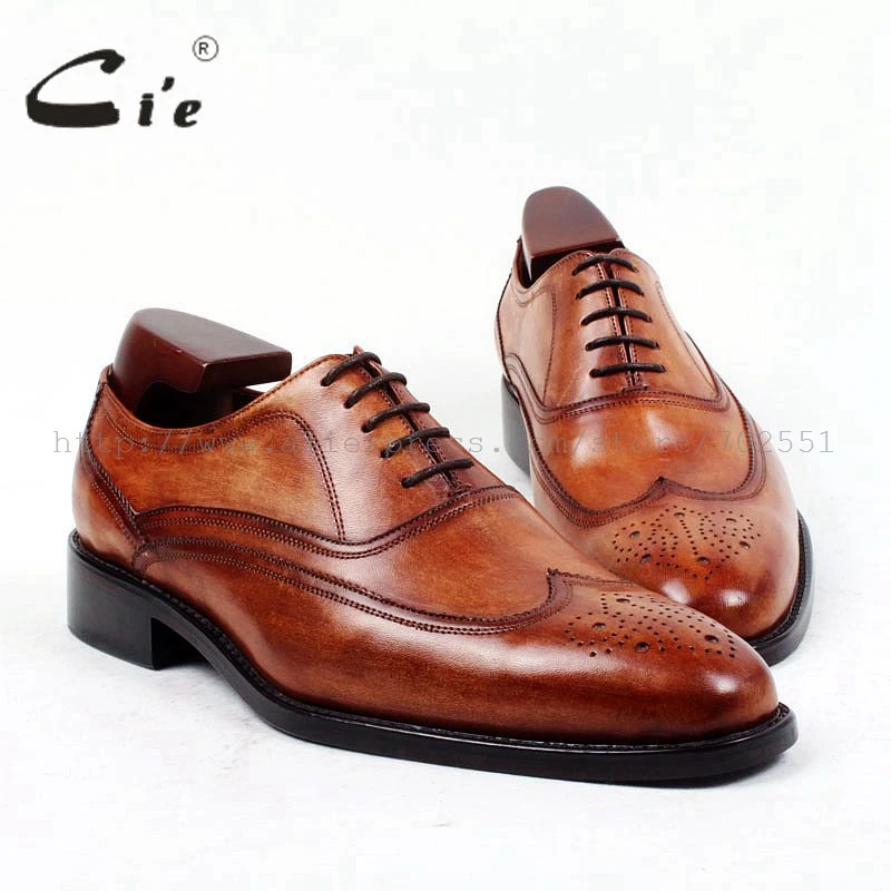 cie round toe brogues narrow shoe last bespoke men shoe custom handmade100%genuine calf leather men's dress oxford  shoe OX402