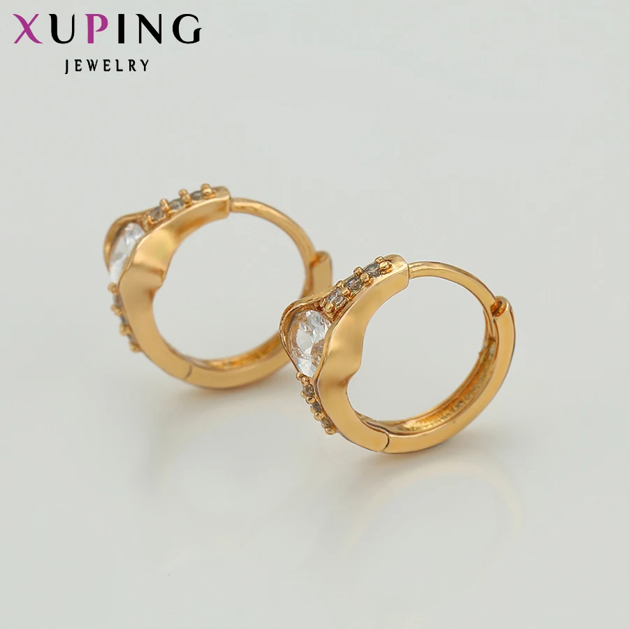 Xuping, модные серьги, золотое покрытие, элегантные серьги-кольца для женщин, ювелирное изделие, модный подарок 29206
