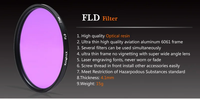 KnightX FLD UV CPL ND Star фильтр для объектива камеры фильтр для canon nikon 49 мм 52 мм 55 мм 58 мм 62 мм 67 мм 72 мм 77 мм цифровая зеркальная камера