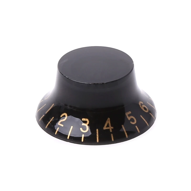 

1Pc Volume tone control Knob Button Bell Shape Guitar Tone Volume Control For LP Guitar Parts Black Gold