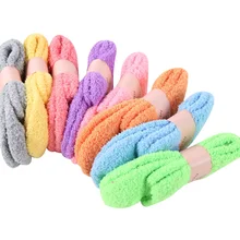 6 пар Для Женщин Половина кашемировые носки осень-зима модные Повседневное коралловые бархатные носки толстые теплые милые трубки носки-тапочки девочек Meias