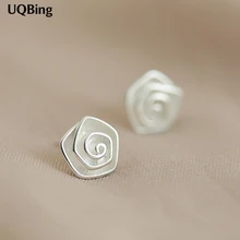 Модные 925 пробы серебряные серьги-гвоздики спиральные цветы серебряные серьги-гвоздики для женщин красивые ювелирные изделия