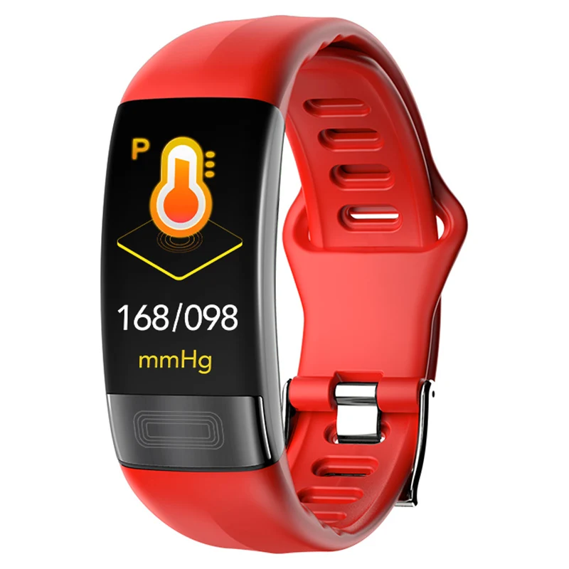 MKS смарт-браслет PPG ECG HRV кровяное давление пульсометр фитнес-браслет трекер активности браслет для здоровья для Android ios - Цвет: Smartband Red