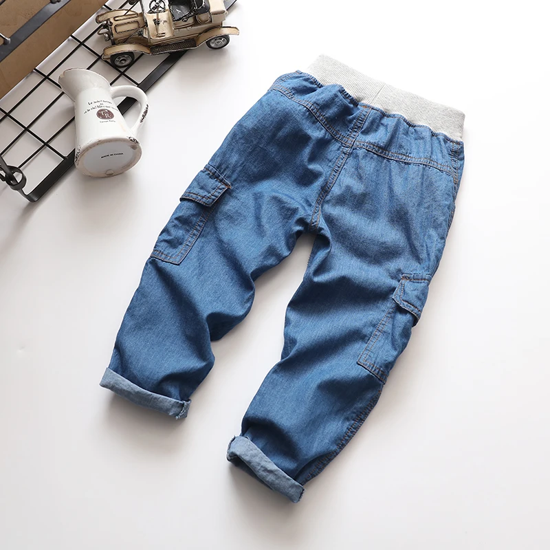 SHUZHI Spring Summer Kids Jeans long thin cotton Baby boys girls jeans trousers private fat baby