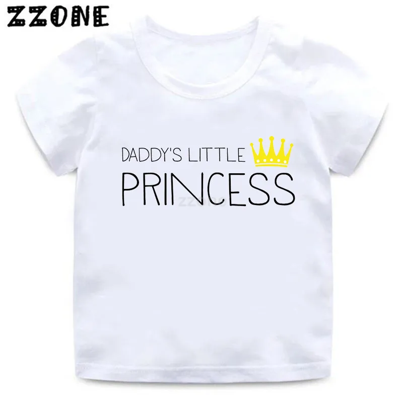 Футболка с надписью Daddy's Little Princess для мальчиков и девочек детская повседневная