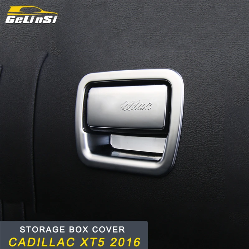 

GELINSI Storage Organizing Box Panel Cover Trim Frame Sticker Interior Accessories for Cadillac XT5 2016 Car Styling