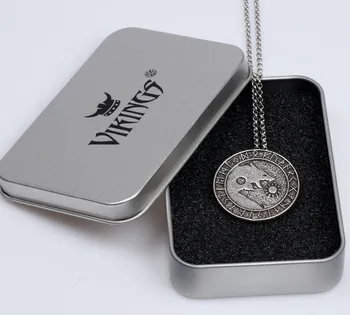 

10pcs 4008 Yin Yang Wolf Pendant Necklace Norse Vikings Runes Amulet Necklaces Pendants Gifts Men Charm Rope Chain