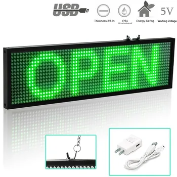 

LED Sign Board Display P5 WIFI Led sign Green Light Screen Display Board WiFi / USB Programmable Indoor Use for Advertising