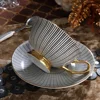 Кофейная чашка высшего класса из костяного фарфора, креативная Европейская чайная чашка, набор с блюдцем, домашние вечерние чайные чашки, ф... ► Фото 1/6