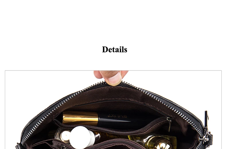 Lomelobo HBL6113 Details (03) Simple Lady Genuine Leather Clutch Bags
